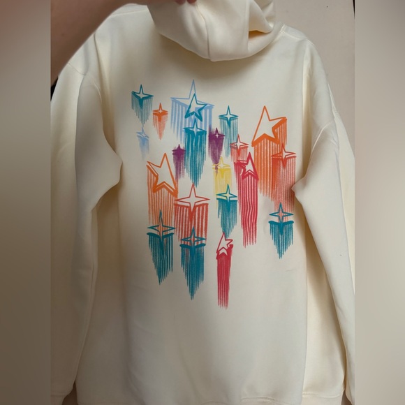 Aelfric Eden Star Embroidery Graffiti Hoodie Size Medium - Picture 3 of 4